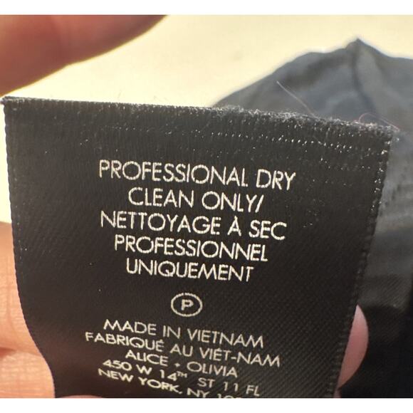 Alice + Olivia Lambskin Leather Corduroy Flare Crop Pants Womens Size 2 READ - Picture 9 of 10